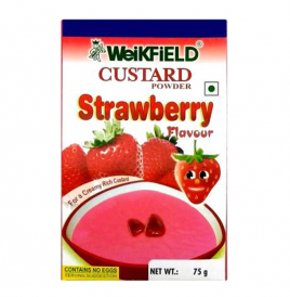 Weikfield Custard Powder Strawberry Flavour  Box  75 grams